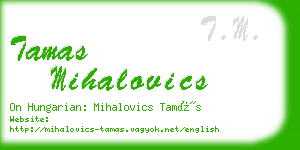tamas mihalovics business card